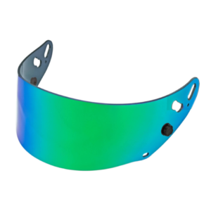 Visiera specchiata verde per casco da kart o auto