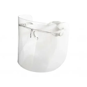 transparent protective visor with transparent support
